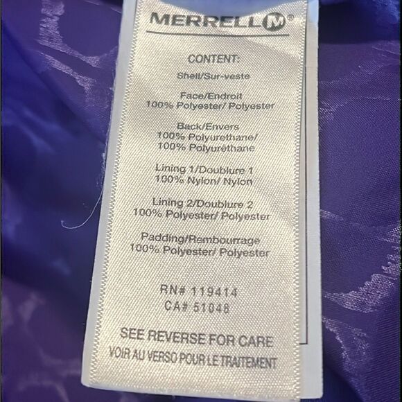 Merrell Opti-shell Navy Blue Front Pockets Snap Zip Closure Coat Size Large - Picture 12 of 14